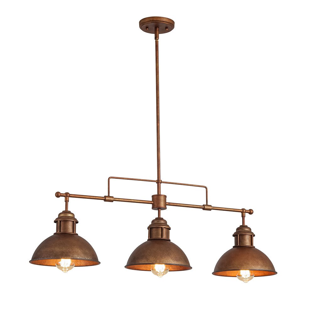 Metalen Hanglamp 3-Lichts Koepel Landelijk Industrieel E26/E27 Fitting Verstelbaar Eettafel Keuken Woonkamer | Sulvida