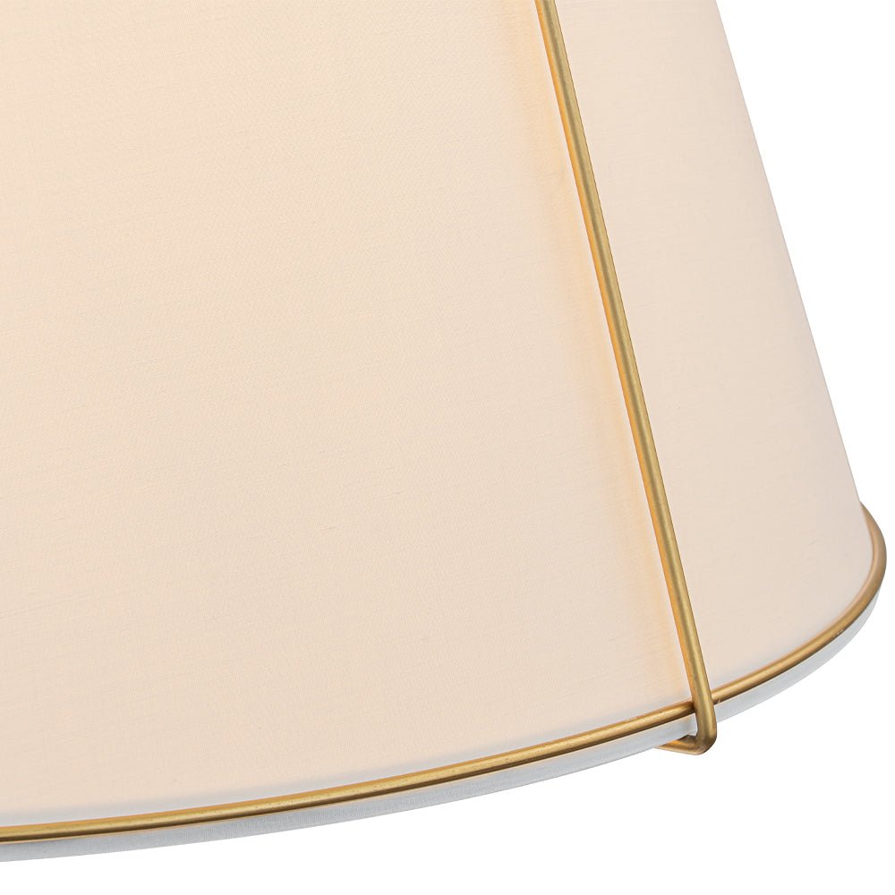 Hanglamp Conisch Stof Vierlicht Messing Wit Zwart Eetkamer Woonkamer Modern Landelijk Stijlvol Design | Sulvida
