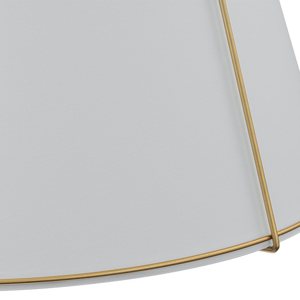 Hanglamp Conisch Stof Vierlicht Messing Wit Zwart Eetkamer Woonkamer Modern Landelijk Stijlvol Design | Sulvida