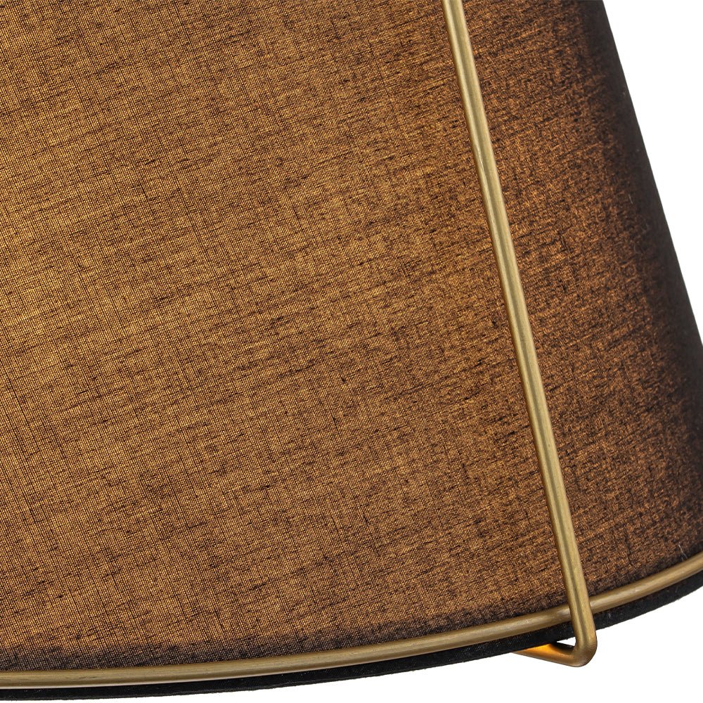 Hanglamp Conisch Stof Vierlicht Messing Wit Zwart Eetkamer Woonkamer Modern Landelijk Stijlvol Design | Sulvida