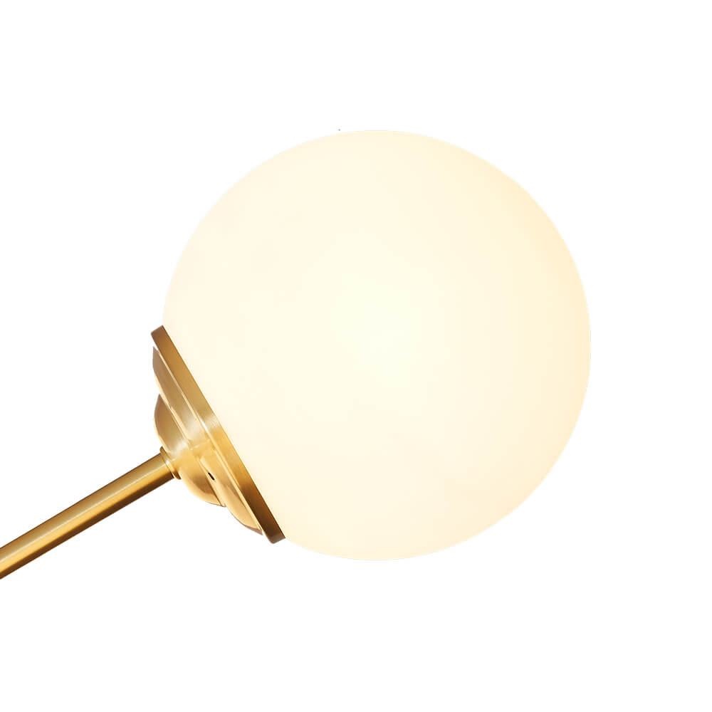 Sputnik Kroonluchter met 12 Glazen Bollen Messing Afwerking Moderne Verlichting E26/E27 110-130V Hanglamp | Sulvida