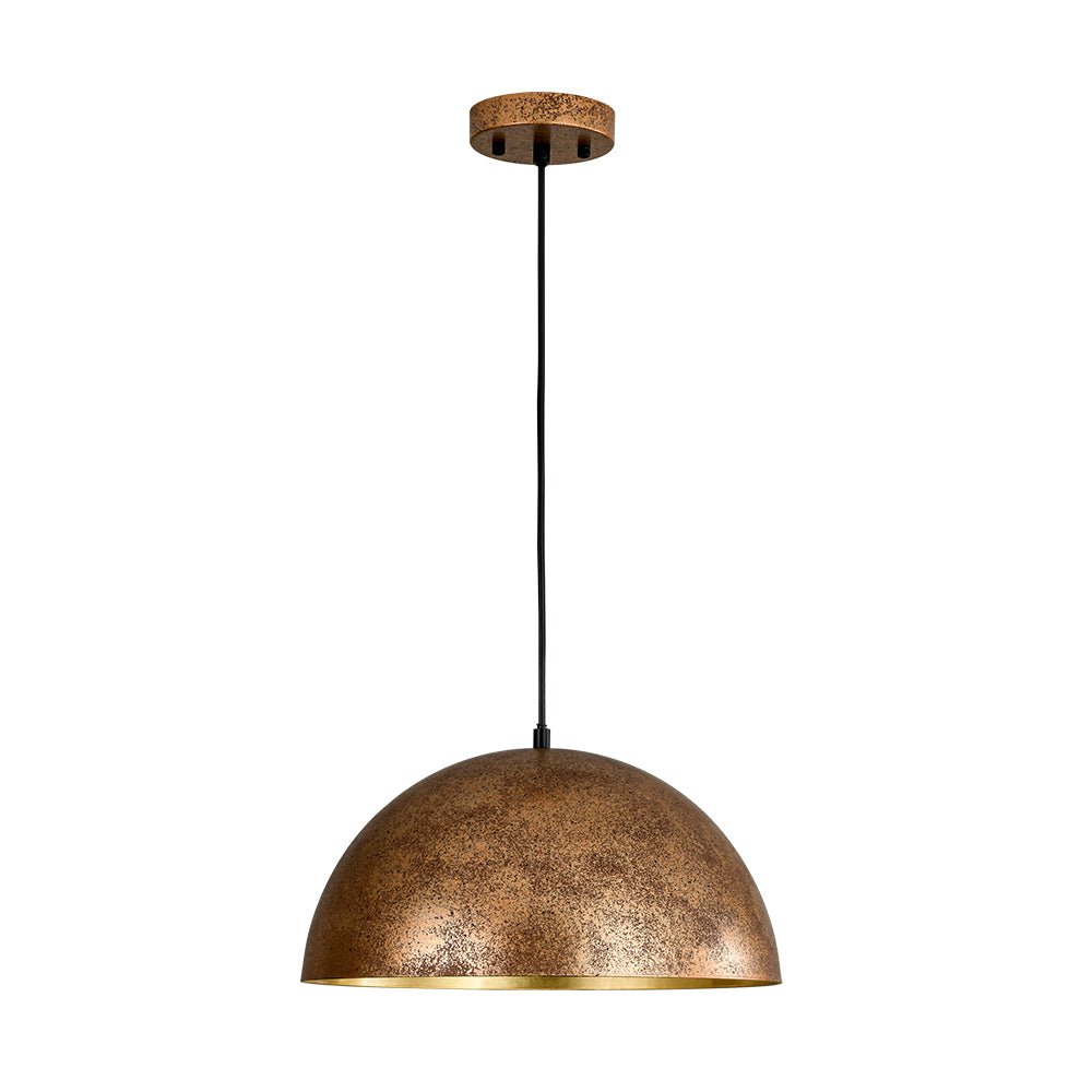 Metalen Koepel Hanglamp Zwart Staal Oversized Design Industrieel Goud Binnenzijde Nordic Stijl Verlichting | Sulvida