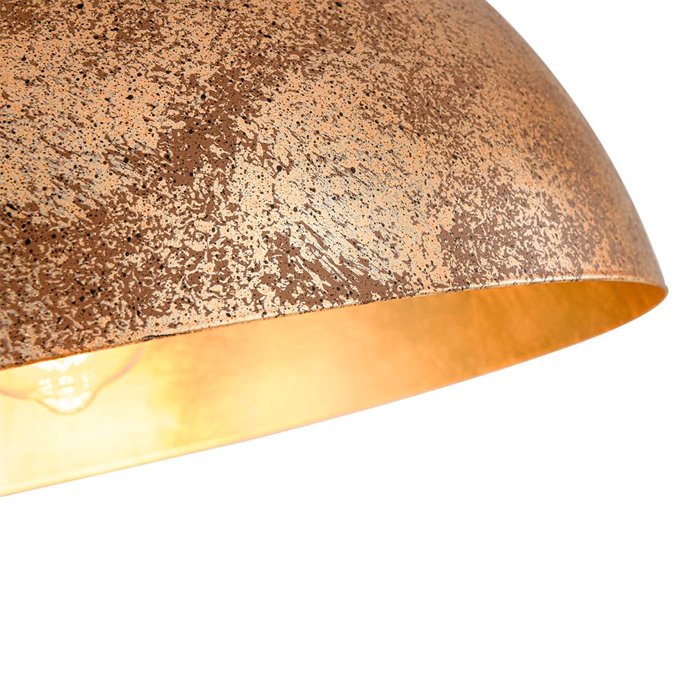 Metalen Koepel Hanglamp Zwart Staal Oversized Design Industrieel Goud Binnenzijde Nordic Stijl Verlichting | Sulvida
