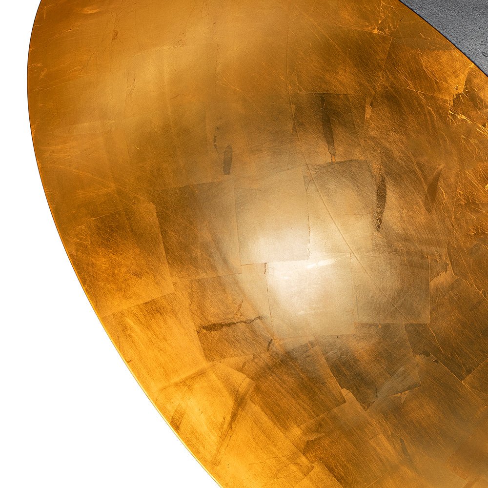 Metalen Koepel Hanglamp Zwart Staal Oversized Design Industrieel Goud Binnenzijde Nordic Stijl Verlichting | Sulvida