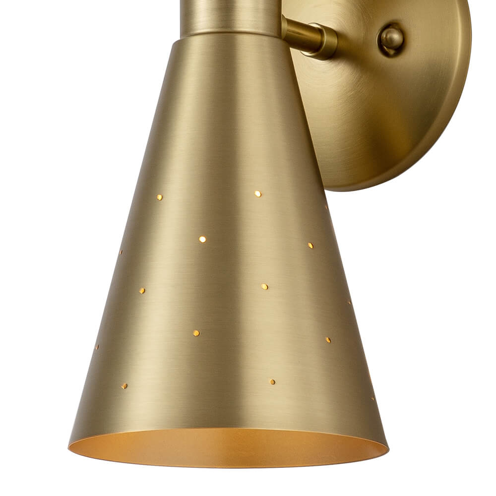Dubbele Zandloper Wandlamp Metaal Messing Nikkel Modern Geperforeerd Design E12 E14 Fitting 2 Lichtpunten | Sulvida