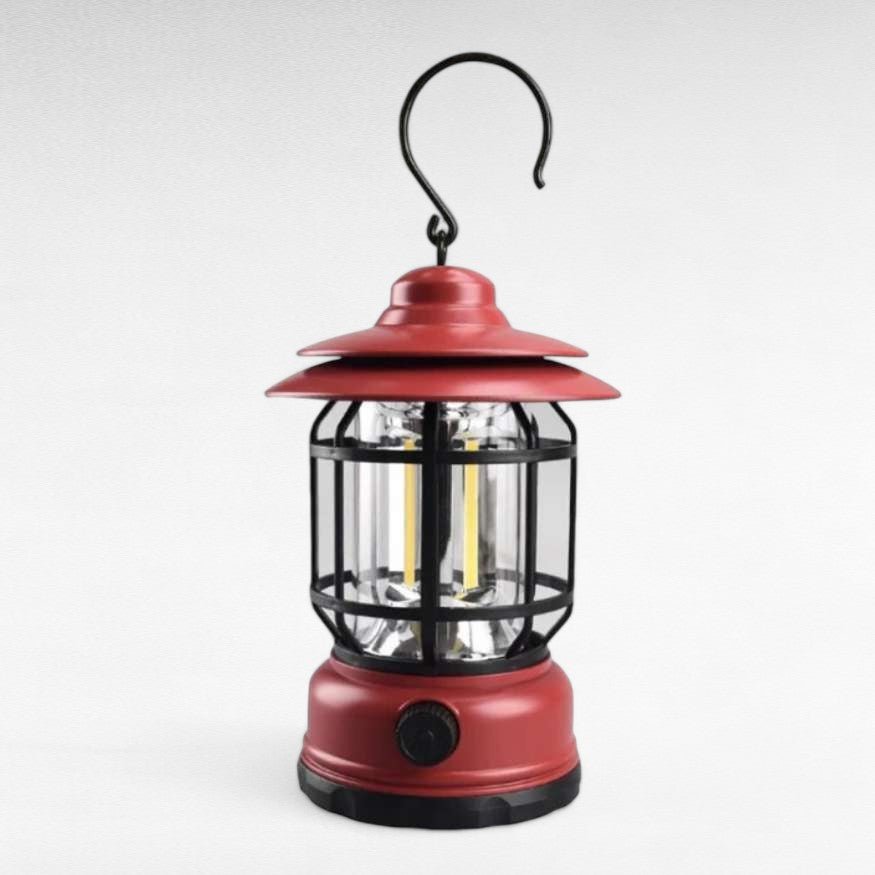 Oplaadbare LED-stormlantaarn vintage met dimbare verlichting camping buiten nostalgie tent lantaarn sfeer | Sulvida