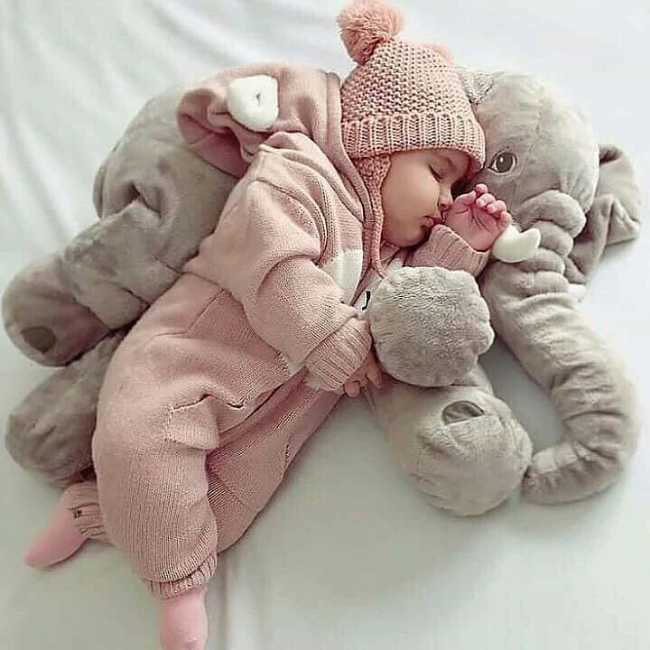 Olifant Knuffelkussen Baby – Zacht Knuffelkussen Pluche voor Rust en Comfort | Sulvida