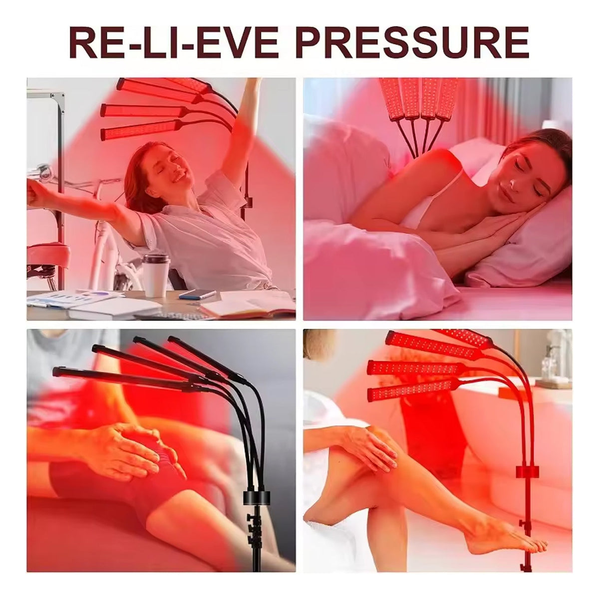 Lampe de luminothérapie rouge 660nm 850nm, lumière infrarouge, avec trépied réglable, pour les soins de la peau et la récupération | Sulvida