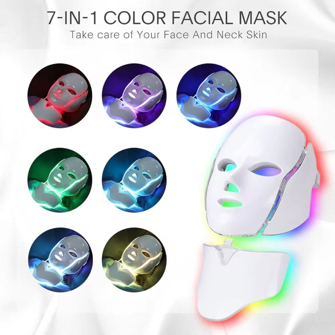 Masque LED pour le visage pour le rajeunissement de la peau – Soin de beauté anti-âge à domicile – 5 thérapies par la lumière | Sulvida