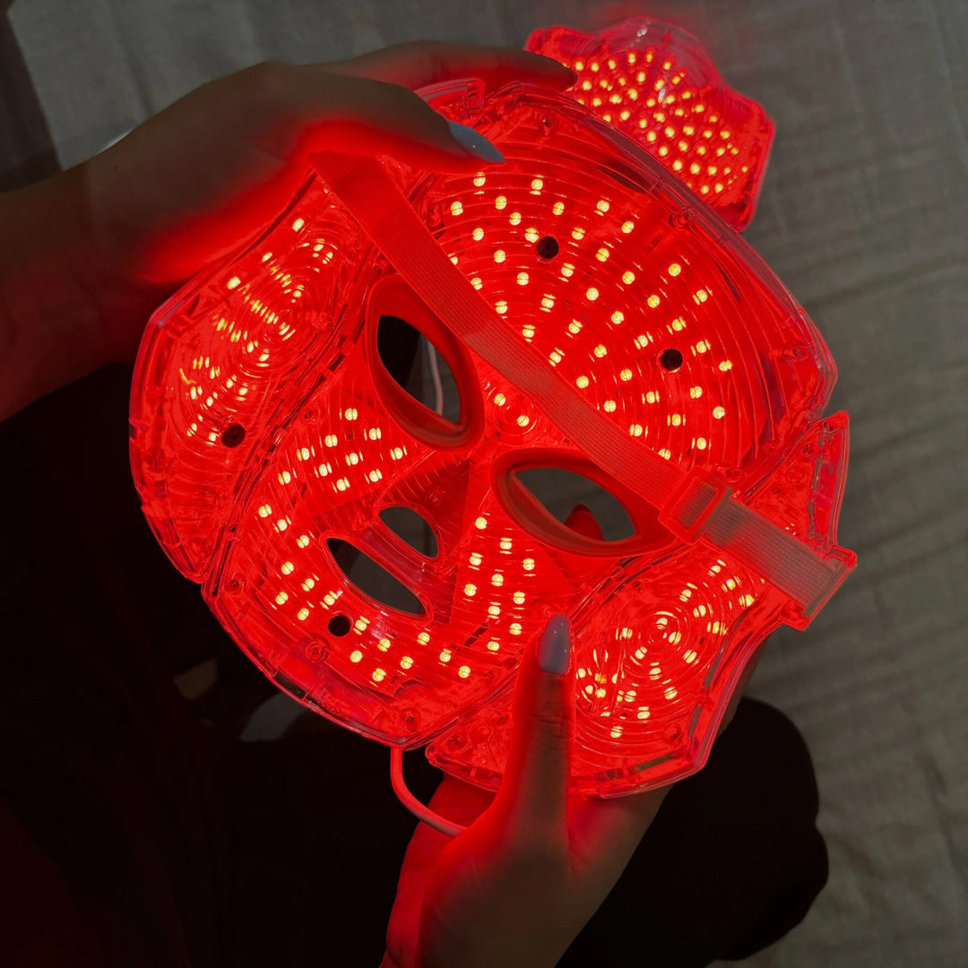 Masque LED pour le visage pour le rajeunissement de la peau – Soin de beauté anti-âge à domicile – 5 thérapies par la lumière | Sulvida