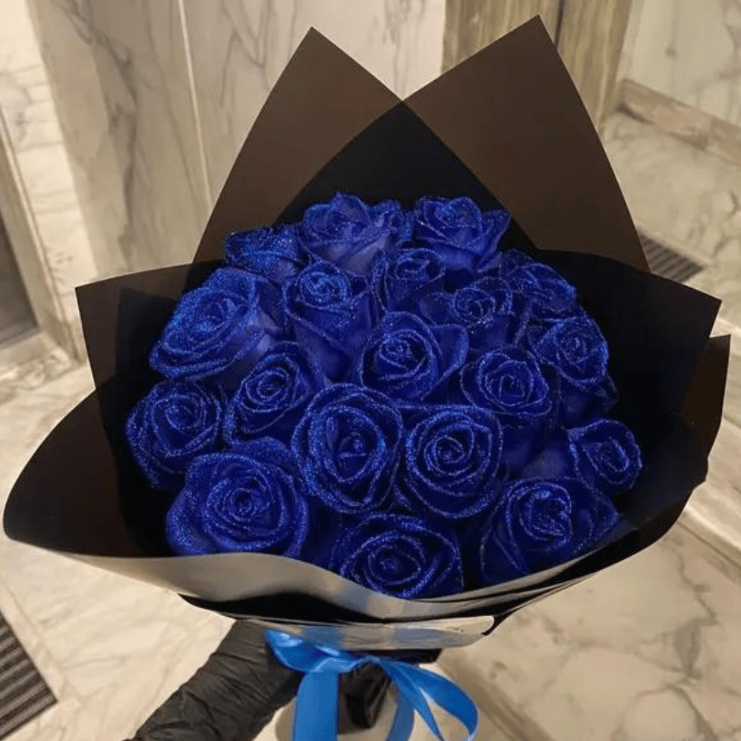 Rose pailletée stabilisée avec éclat doré, fleur éternelle, cadeau romantique, décoration d’intérieur | Sulvida