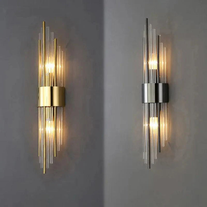 Kristallen Wandlamp LED Goud Zwart 35cm 55cm 56cm Luxe Interieurverlichting Modern Design Sfeervol Licht | Sulvida