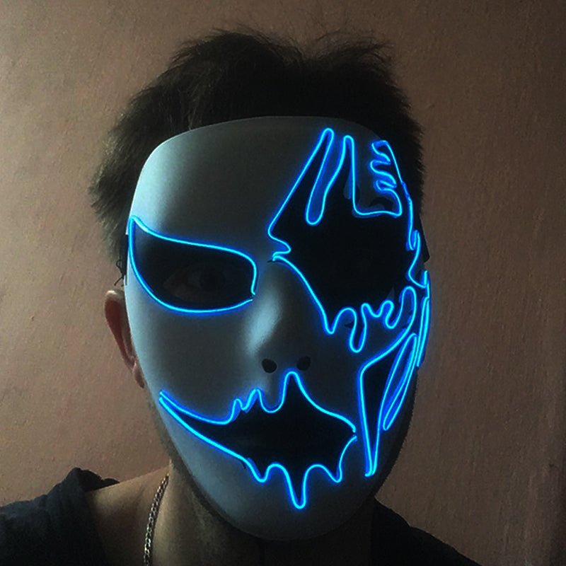 LED Halloween Masker met Lichtgevend Effect – Griezelig Carnaval Gezichtsmasker voor Feest Party en Horror Thema | Sulvida