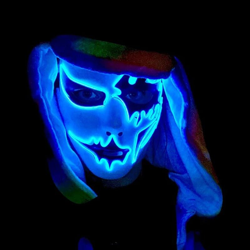 LED Halloween Masker met Lichtgevend Effect – Griezelig Carnaval Gezichtsmasker voor Feest Party en Horror Thema | Sulvida