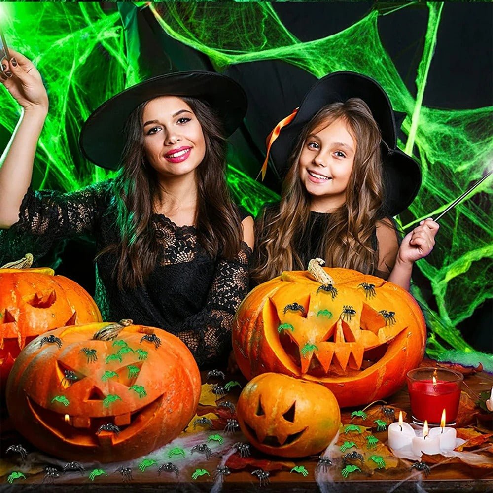Fosforescerend Spinnenweb Decoratie 13.000 Draden Halloween Feest Decoratie Binnen Buiten Glow in the Dark | Sulvida