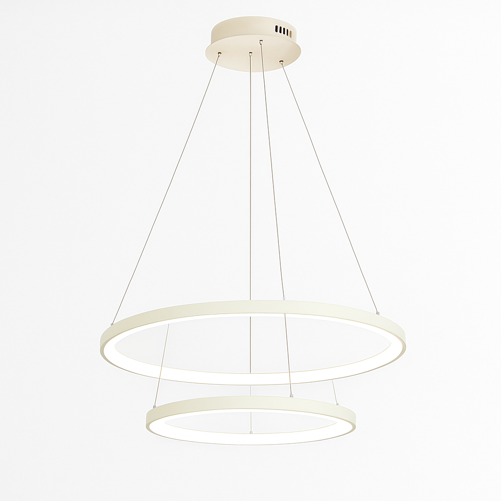 Hanglamp met LED-ringen modern zwart wit design eettafel woonkamer verlichting stijlvol dimbaar optioneel | Sulvida