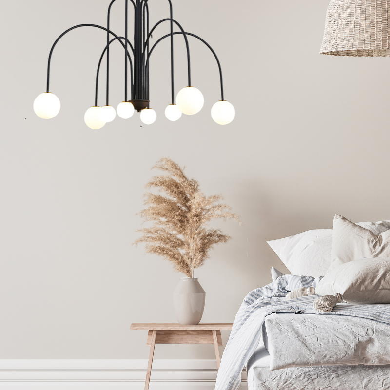 Hanglamp Vintage Metaal Glas Woonkamer Slaapkamer Instelbare Hoogte 6 8 12 Lichtbronnen Warm G9 Fitting | Sulvida