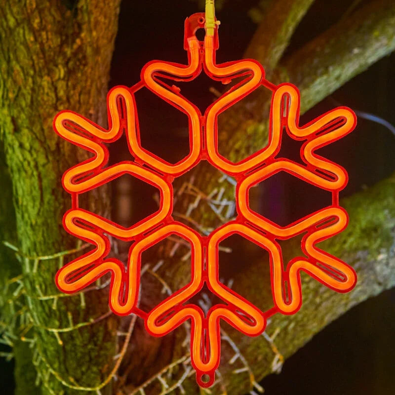 Guirlande de Noël LED suspendue, blanc chaud, pour balcon, jardin et terrasse - éclairage extérieur festif et chaleureux | Sulvida