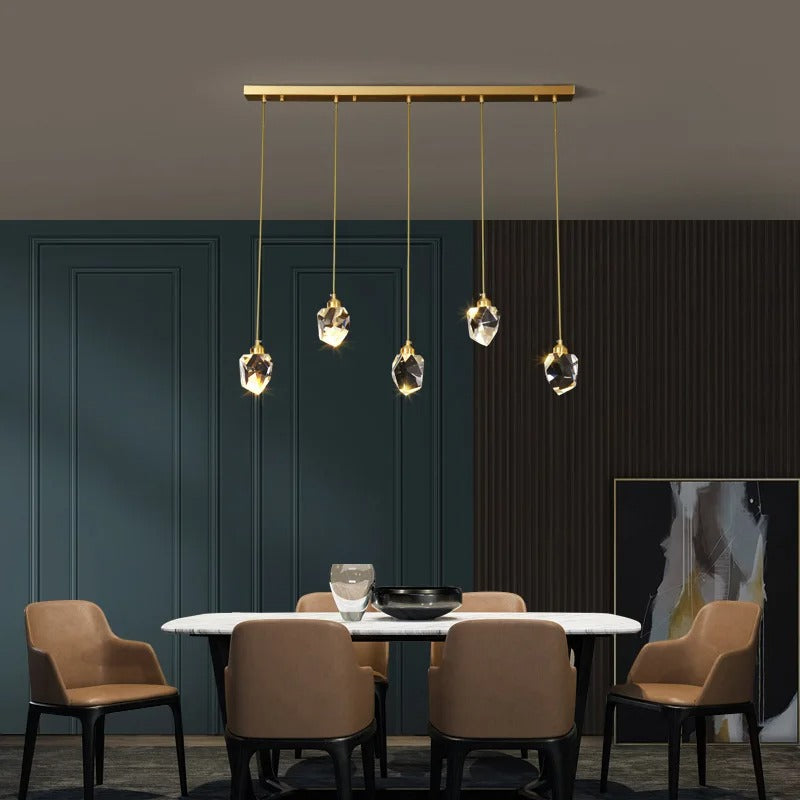 Kristallen Hanglamp met Geslepen Facetten voor Eetkamer Slaapkamer Woonkamer Modern Luxe Interieur Sfeerverlichting | Sulvida