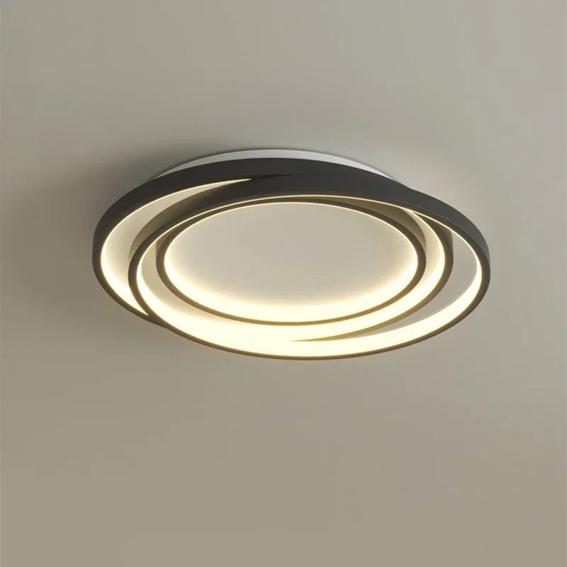 Ronde plafondlamp met LED-ring modern design metaal acryl dimbaar sfeerverlichting voor woonkamer slaapkamer | Sulvida