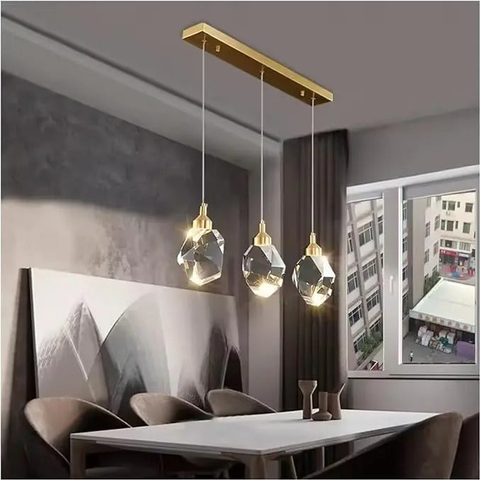 Kristallen Hanglamp met Geslepen Facetten voor Eetkamer Slaapkamer Woonkamer Modern Luxe Interieur Sfeerverlichting | Sulvida