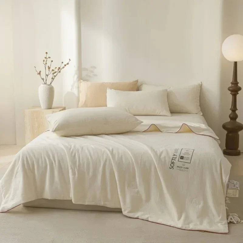 Jacquard Quilt Premium Dekbed Eenpersoons Tweepersoons Queen King 4-Seizoenen Luxe Beddengoed Slaapkamer | Sulvida