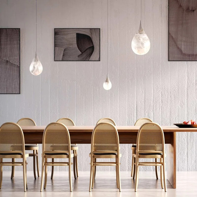 Hanglamp Druppelvorm Natuursteen Dimbaar Eettafel Keukeneiland Slaapkamer Modern Tijdloos Elegante Verlichting | Sulvida