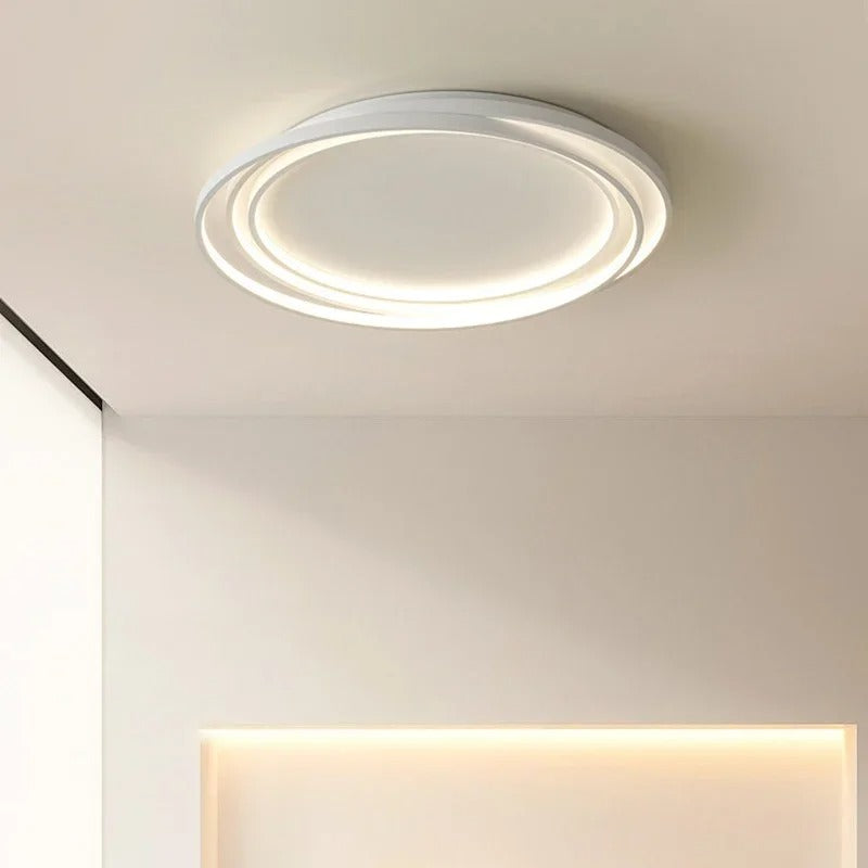 Ronde plafondlamp met LED-ring modern design metaal acryl dimbaar sfeerverlichting voor woonkamer slaapkamer | Sulvida