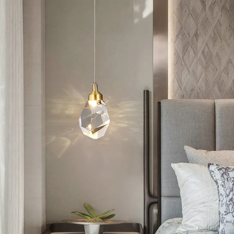 Kristallen Hanglamp met Geslepen Facetten voor Eetkamer Slaapkamer Woonkamer Modern Luxe Interieur Sfeerverlichting | Sulvida