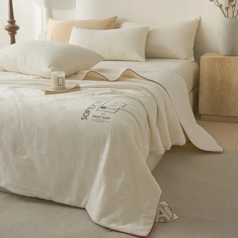 Jacquard Quilt Premium Dekbed Eenpersoons Tweepersoons Queen King 4-Seizoenen Luxe Beddengoed Slaapkamer | Sulvida