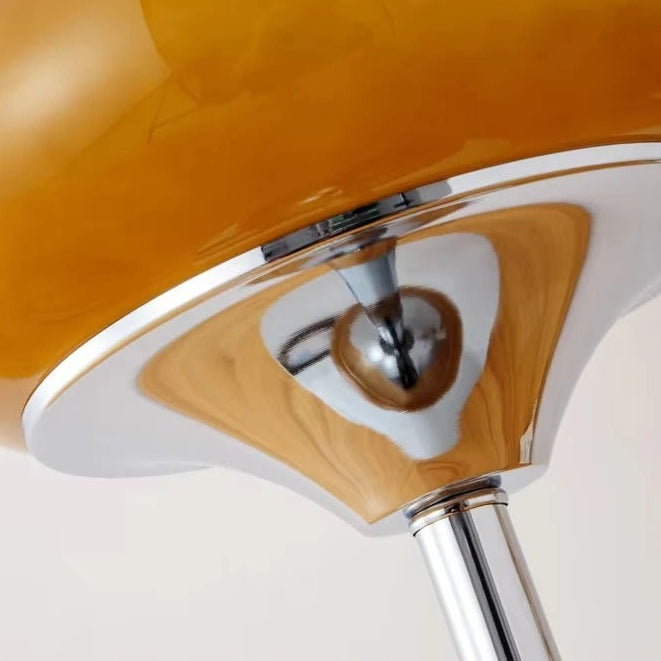 Staande vloerlamp met glazen eierschaal en retro design | Gepolijst staal | LED verlichting woonkamer | Sulvida