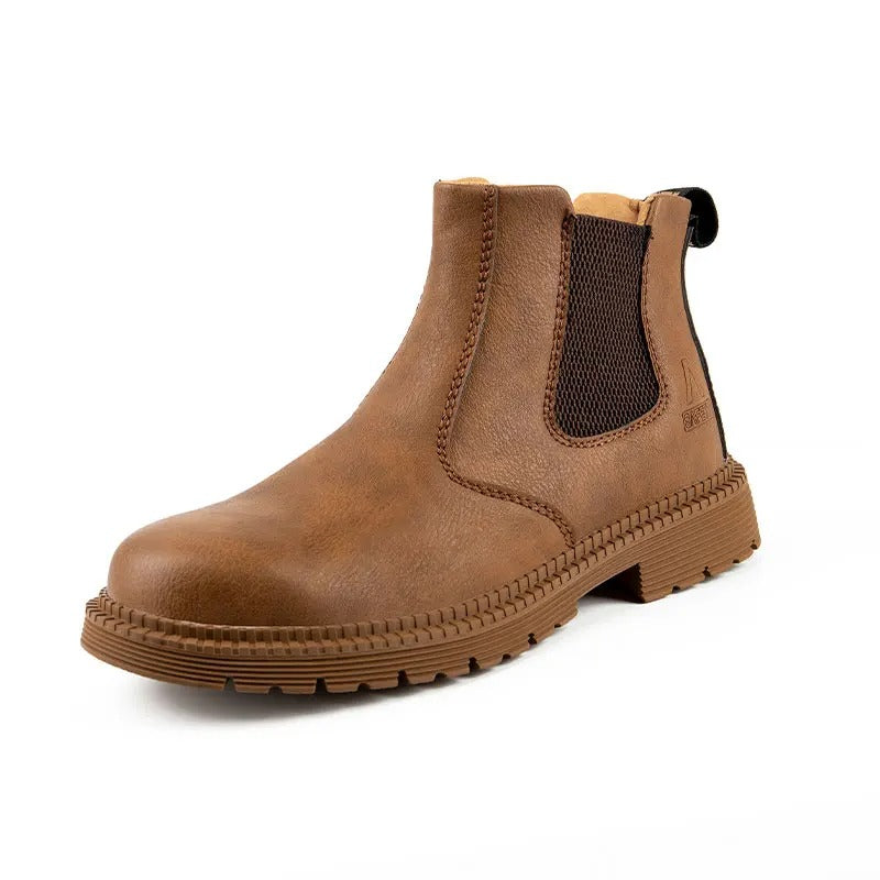 Werkschoenen met Stalen Neus en Waterdicht Leer – Heren Veiligheidsschoenen Antislip Zool Industrie Bouw | Sulvida