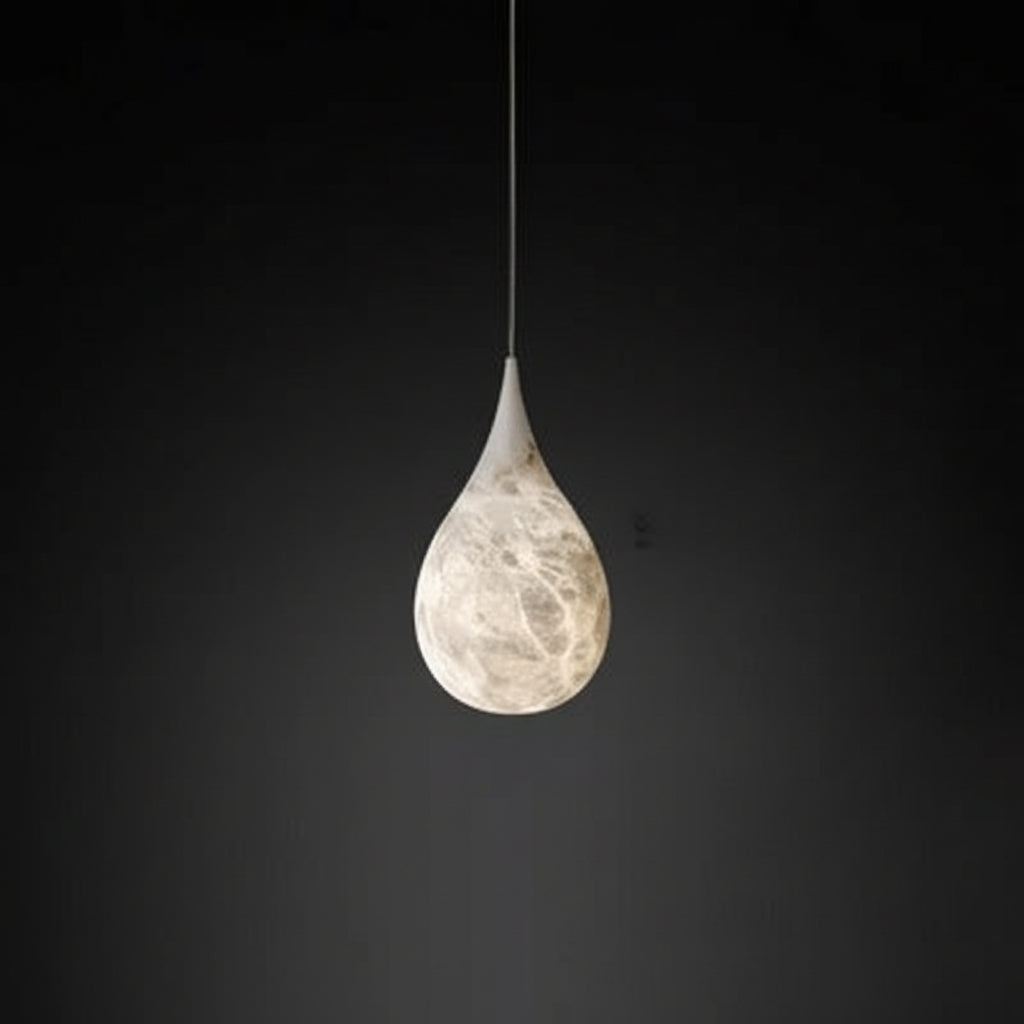 Hanglamp Druppelvorm Natuursteen Dimbaar Eettafel Keukeneiland Slaapkamer Modern Tijdloos Elegante Verlichting | Sulvida