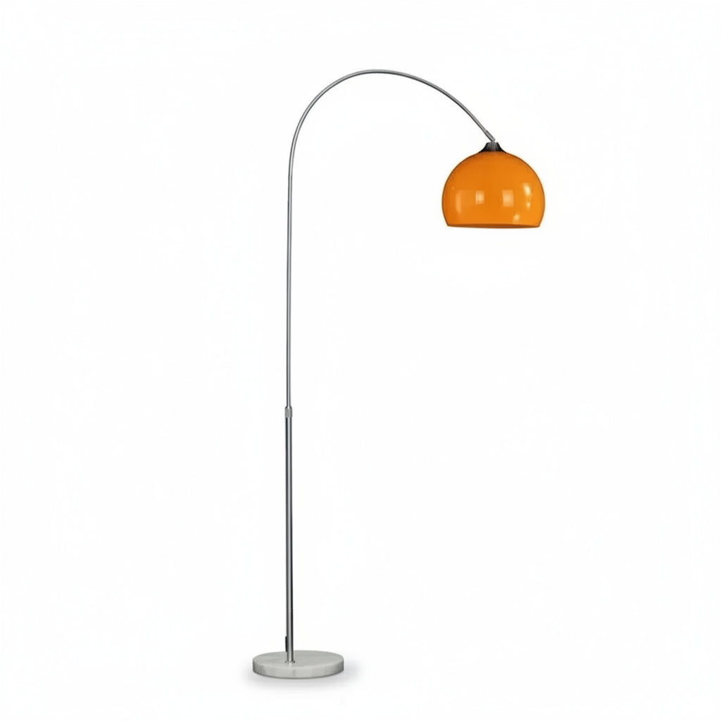 Staande boogvormige vloerlamp metaal glas diffuus licht slaapkamer woonkamer modern minimalistisch design | Sulvida