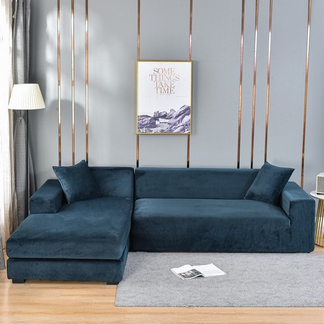 Elastische Bankhoes Fluweel Volledige Bescherming 1-4 Zits Wasbaar Vlekbestendig Huisdieren Stretch Sofa Cover | Sulvida