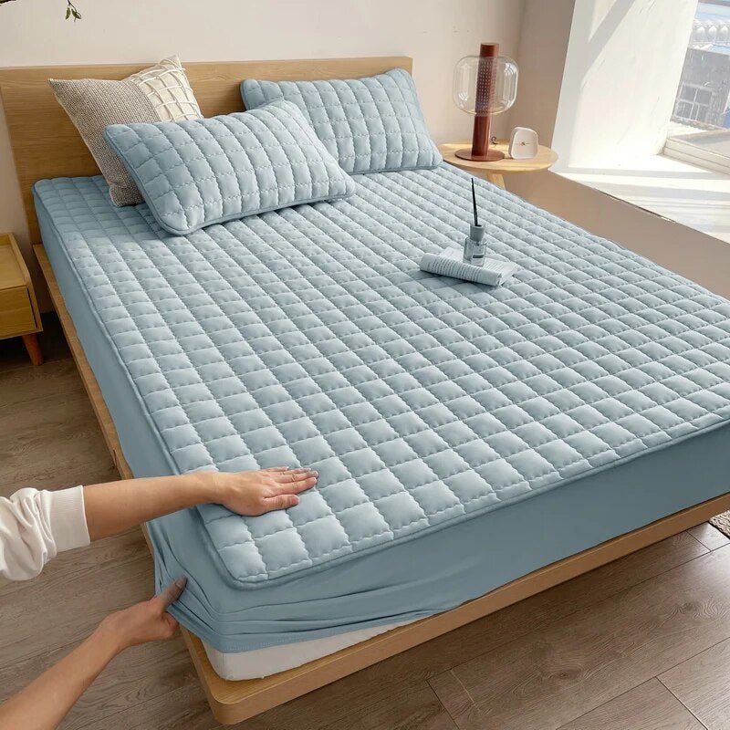 Ademend matrasbeschermer 50% polyester 50% polyurethaan beschermhoes stretch matrastopper hoeslaken waterdicht | Sulvida