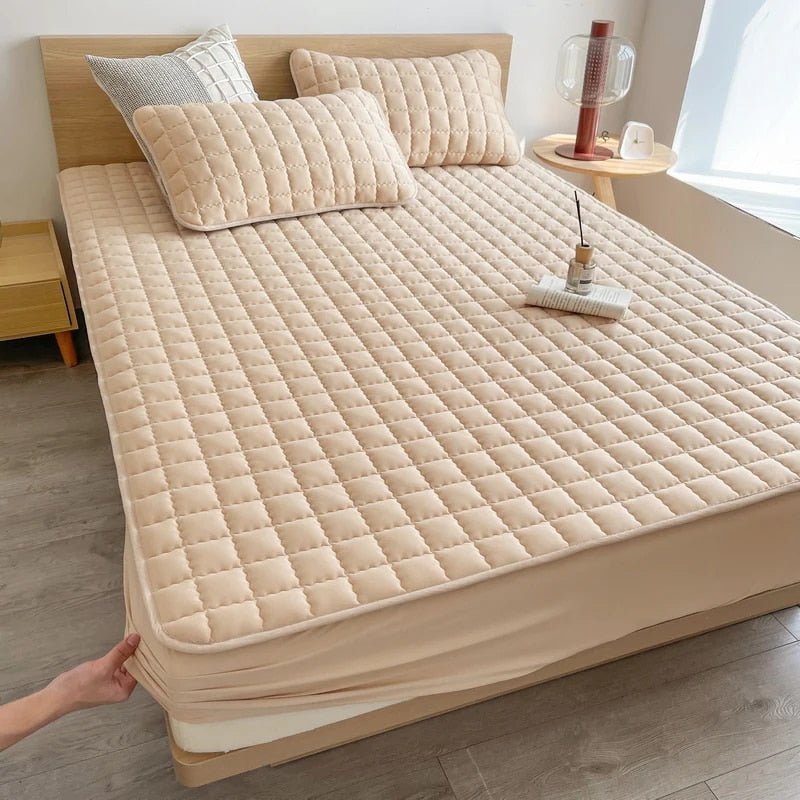 Ademend matrasbeschermer 50% polyester 50% polyurethaan beschermhoes stretch matrastopper hoeslaken waterdicht | Sulvida