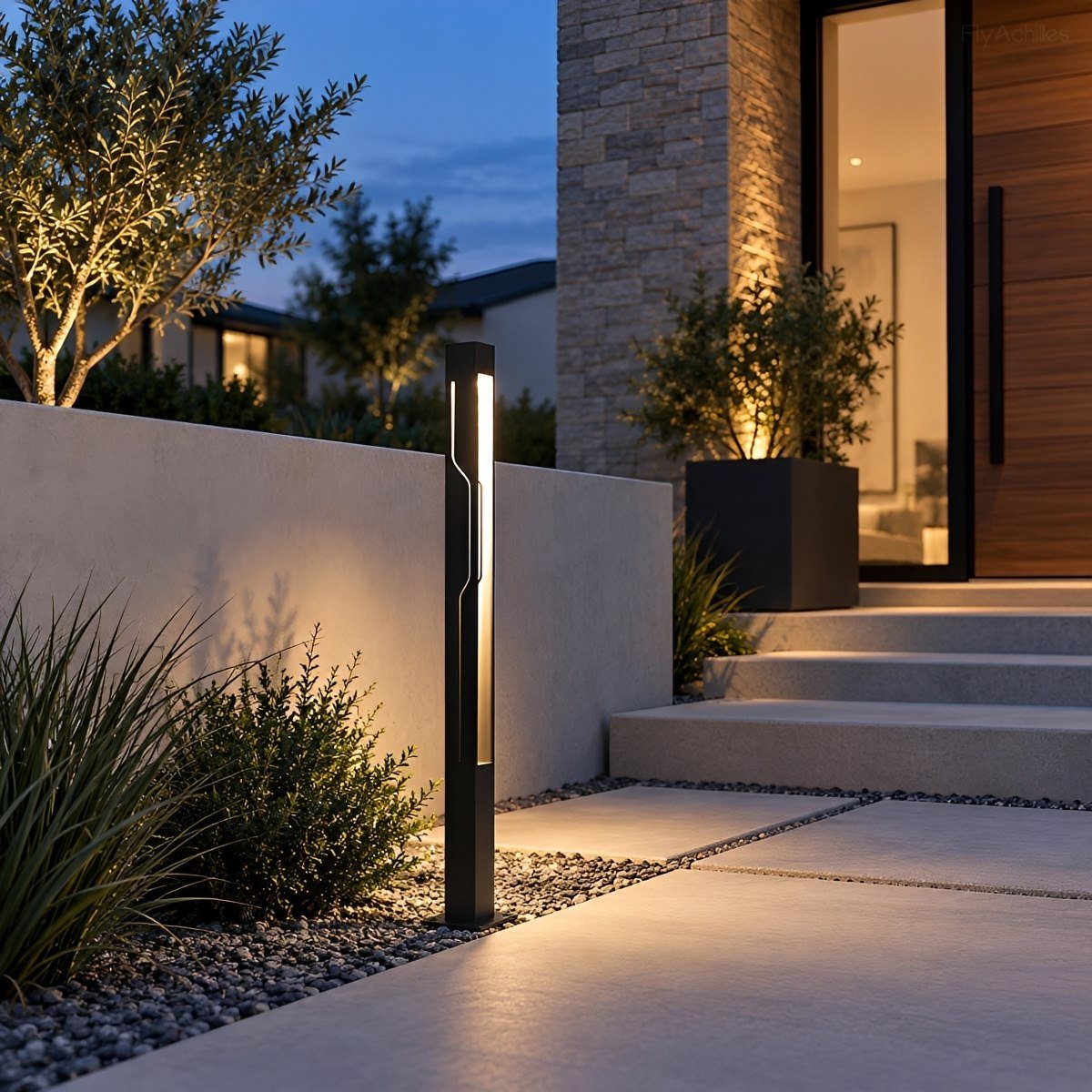 Buitenlantaarn LED Rechthoekig Zwart Antraciet Tuinverlichting Sokkellamp Padverlichting Modern Buitenlamp | Sulvida
