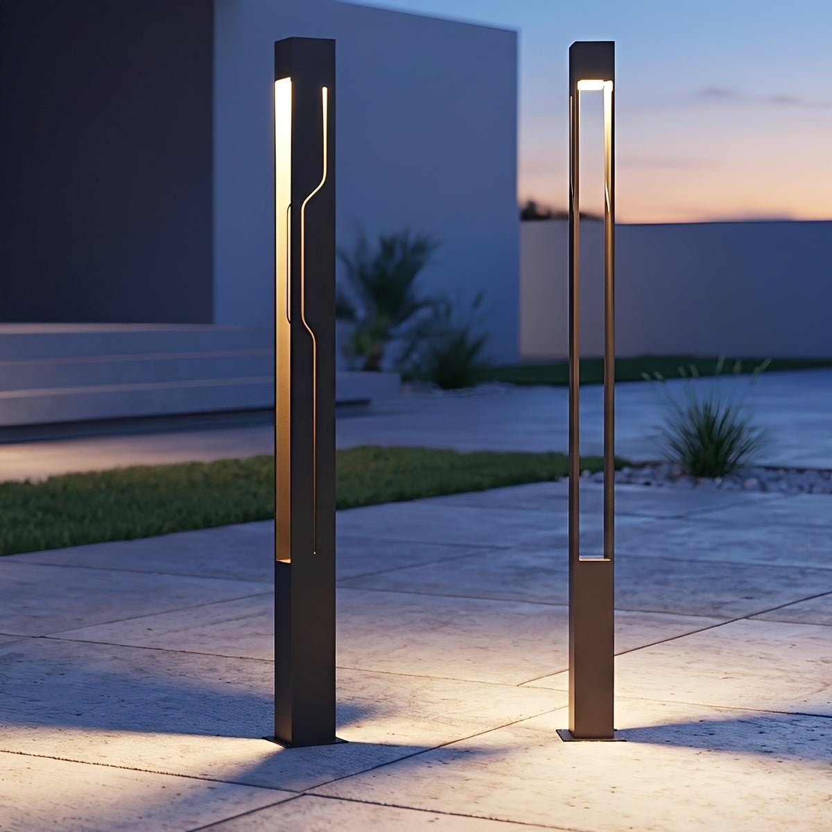 Buitenlantaarn LED Rechthoekig Zwart Antraciet Tuinverlichting Sokkellamp Padverlichting Modern Buitenlamp | Sulvida