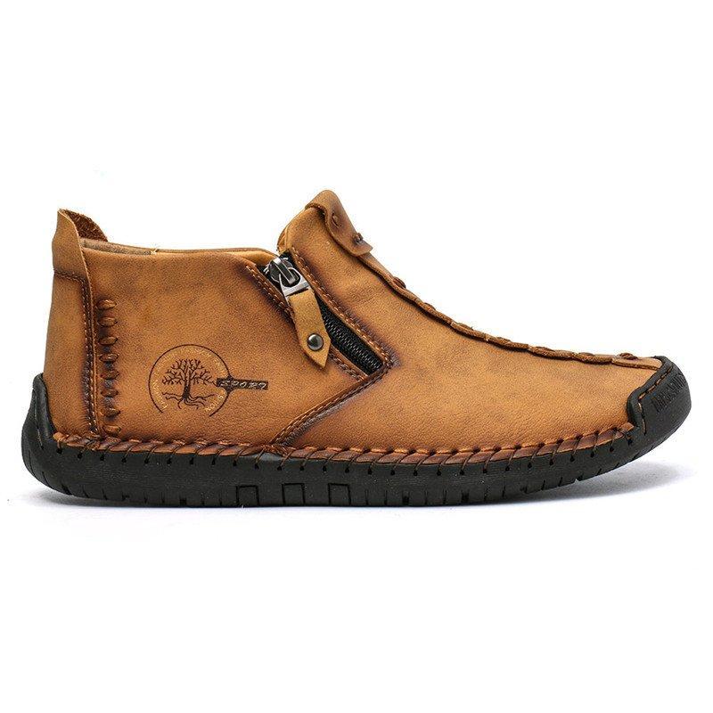 Handgemaakte Herenschoenen met Antislipzool en Ritssluiting Casual Laarzen Premium Comfortlaarzen Heren | Sulvida