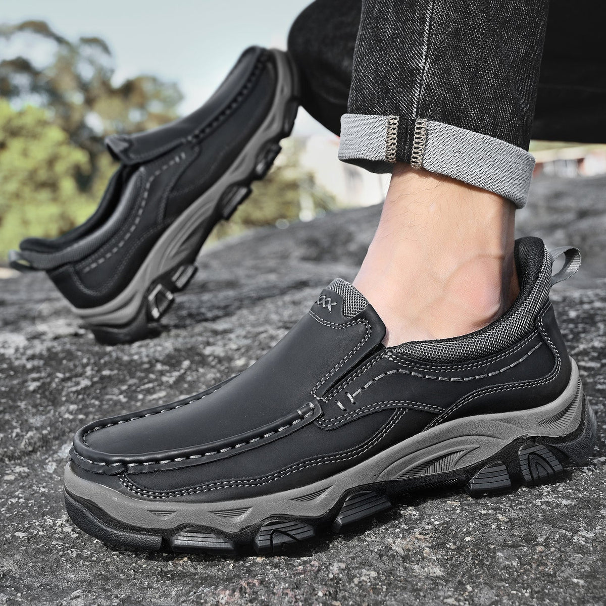 Orthopedische Instapschoenen voor Heren Casual Wandelschoen Voetondersteuning Comfortabel Instapper Loopschoenen | Sulvida