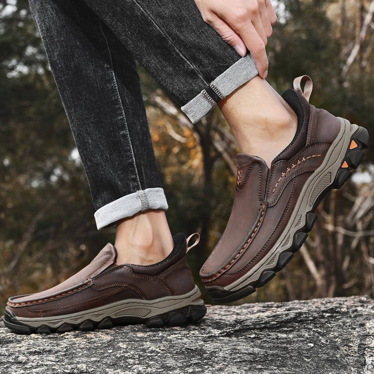 Orthopedische Instappers Heren Loopschoenen Comfortabel Casual Lichtbruin Donkerbruin Zwart Dagelijks | Sulvida