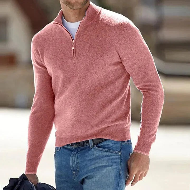 Luxe Cashmere Trui met Lange Mouwen voor Heren Tijdloos Design Zachte Wollen Pullover Diverse Kleuren | Sulvida