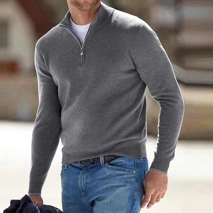 Luxe Cashmere Trui met Lange Mouwen voor Heren Tijdloos Design Zachte Wollen Pullover Diverse Kleuren | Sulvida