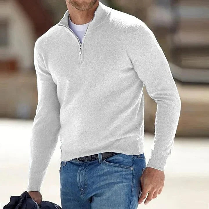 Luxe Cashmere Trui met Lange Mouwen voor Heren Tijdloos Design Zachte Wollen Pullover Diverse Kleuren | Sulvida