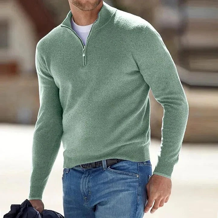 Luxe Cashmere Trui met Lange Mouwen voor Heren Tijdloos Design Zachte Wollen Pullover Diverse Kleuren | Sulvida