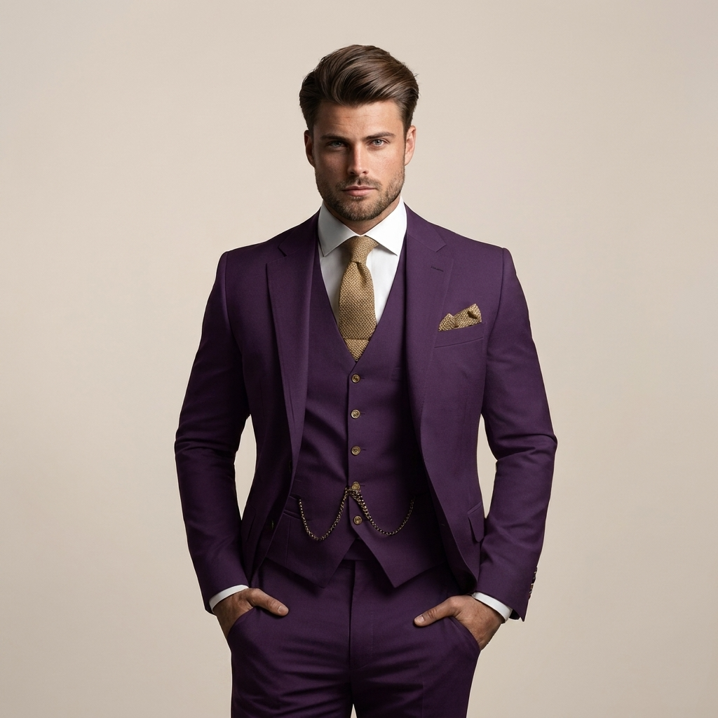 Heren driedelig formeel pak met blazer gilet en pantalon premium pakset klassiek zakelijk elegant kostuumset | Sulvida