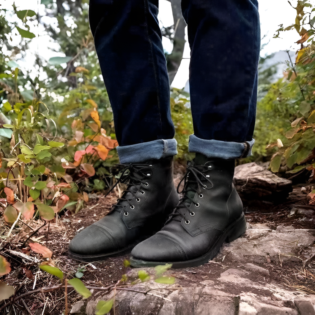 Vintage Veterboots Heren Lace-Up Combat Boots Hoog Model Herfstschoenen Stoere Laarzen Casual Stijl Veterschoenen | Sulvida