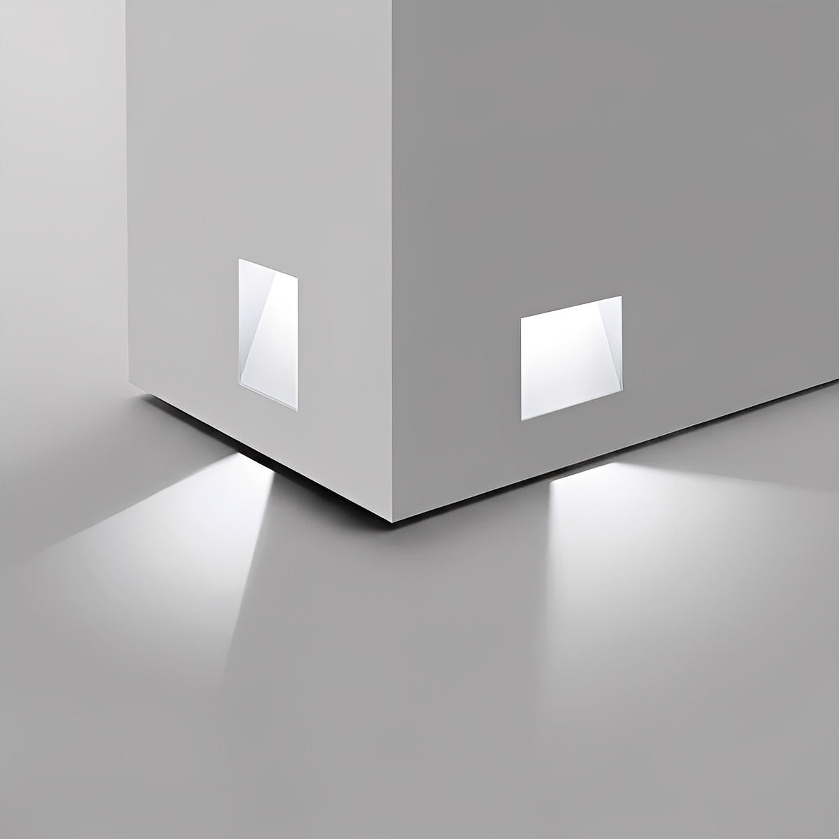 Inbouwbare LED-wandlamp aluminium rechthoek met bewegingssensor voor hal trap gang wit modern energiezuinig | Sulvida