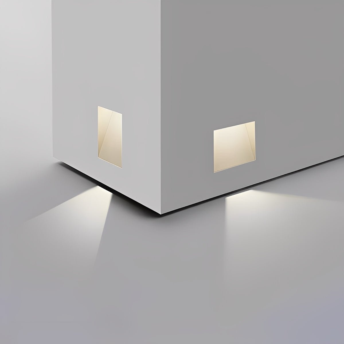 Inbouwbare LED-wandlamp aluminium rechthoek met bewegingssensor voor hal trap gang wit modern energiezuinig | Sulvida